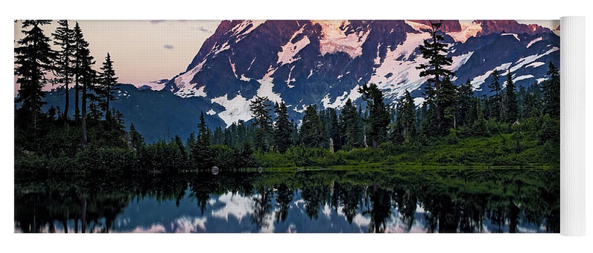 Mount Shuksan Yoga Mat featuring the photograph Mt. Shuksan Washington Northern Cascades by Brendan Reals