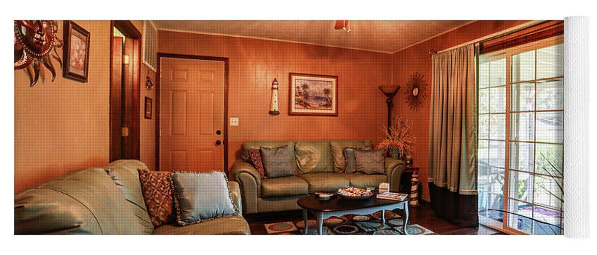 Real Estate Photography Yoga Mat featuring the photograph Mt Vernon Family Room by Jeff Kurtz