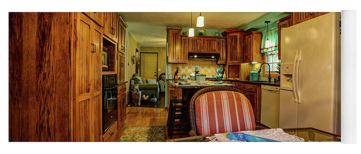 Real Estate Photography Yoga Mat featuring the photograph Mt Vernon Kitchen by Jeff Kurtz