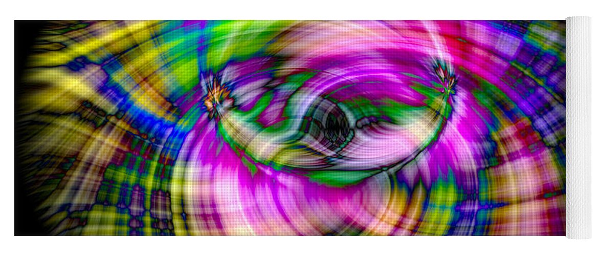 Abstract Yoga Mat featuring the photograph Multicolored Plaid by Penny Lisowski