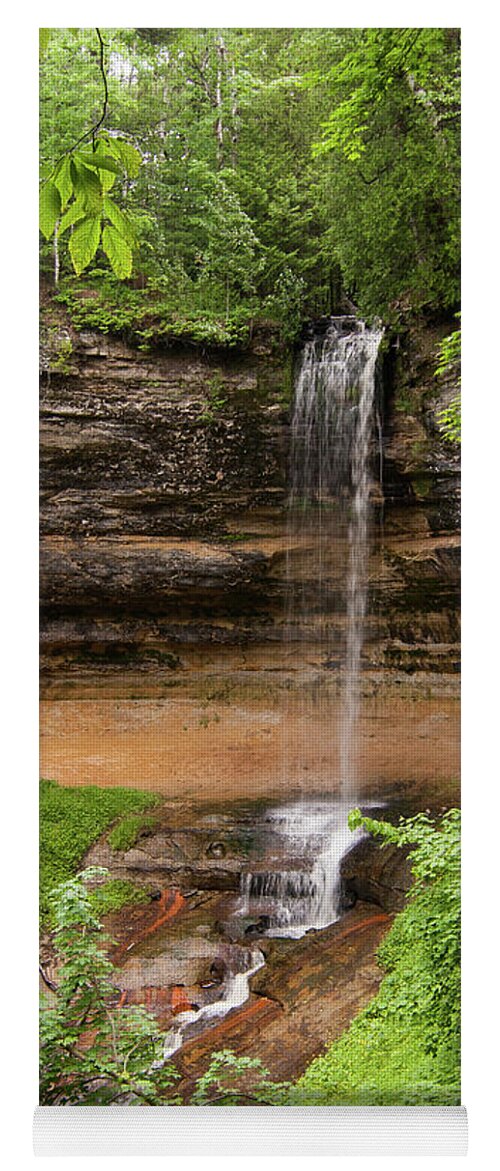 Waterfall Yoga Mat featuring the photograph Munising Falls #2 by Paul Rebmann