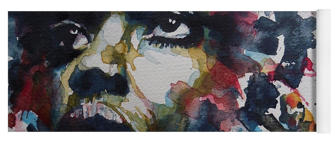 Nina Simone Yoga Mat featuring the painting My Baby Just Cares For Me by Paul Lovering