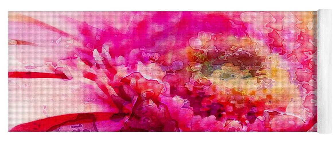 Gerbera Yoga Mat featuring the photograph My Favourite Abstract by Clare Bevan