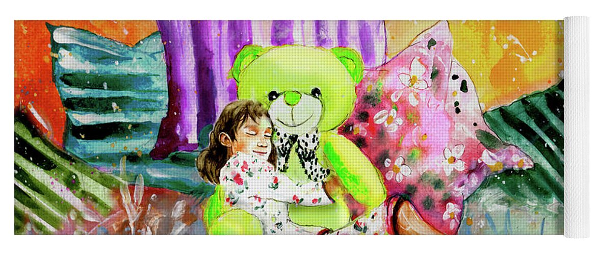 Truffle Mcfurry Yoga Mat featuring the painting My Teddy And Me 02 by Miki De Goodaboom