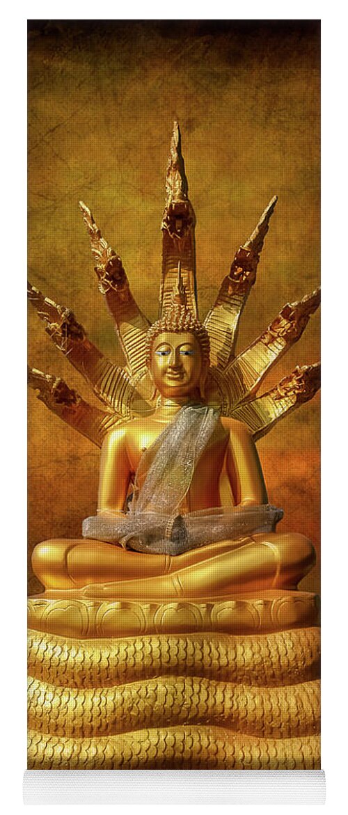 Buddha Yoga Mat featuring the photograph Naga Buddha by Adrian Evans