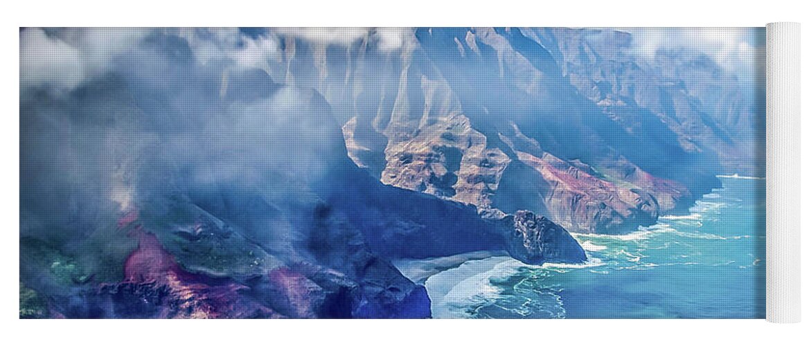 Hawaii Yoga Mat featuring the photograph Napali Coast 1 by Will Wagner