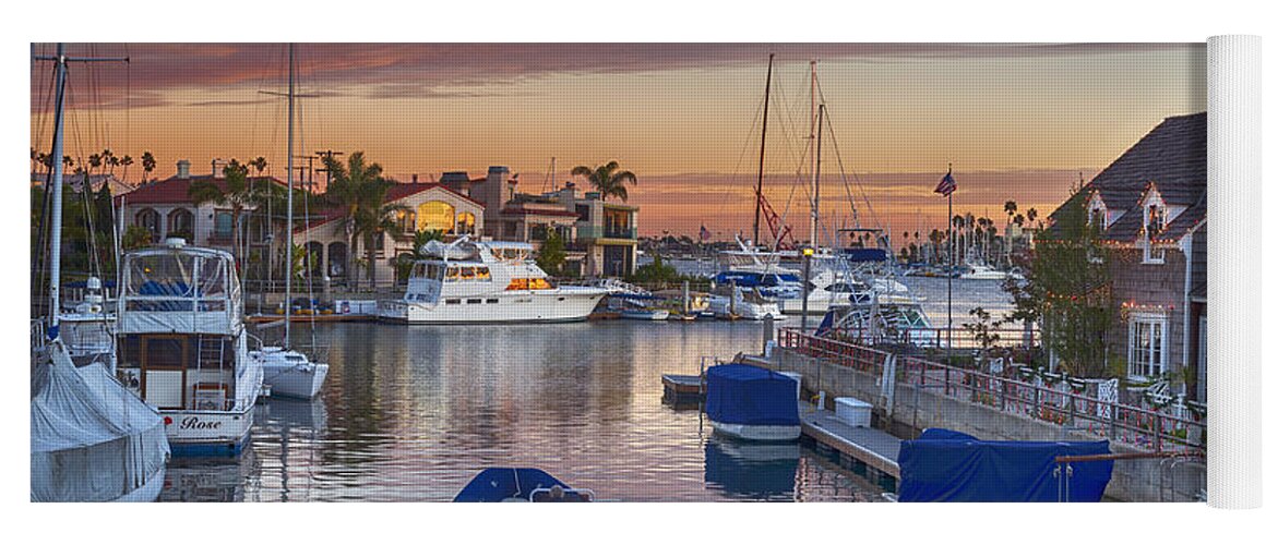 Naples Canals Yoga Mat featuring the photograph Naples Canal Dingey by David Zanzinger