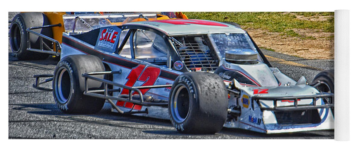 Motor Yoga Mat featuring the photograph NASCAR SK Modified Racing by Mike Martin