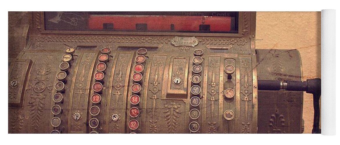 Photography Yoga Mat featuring the photograph National Cash Register by Ella Kaye Dickey