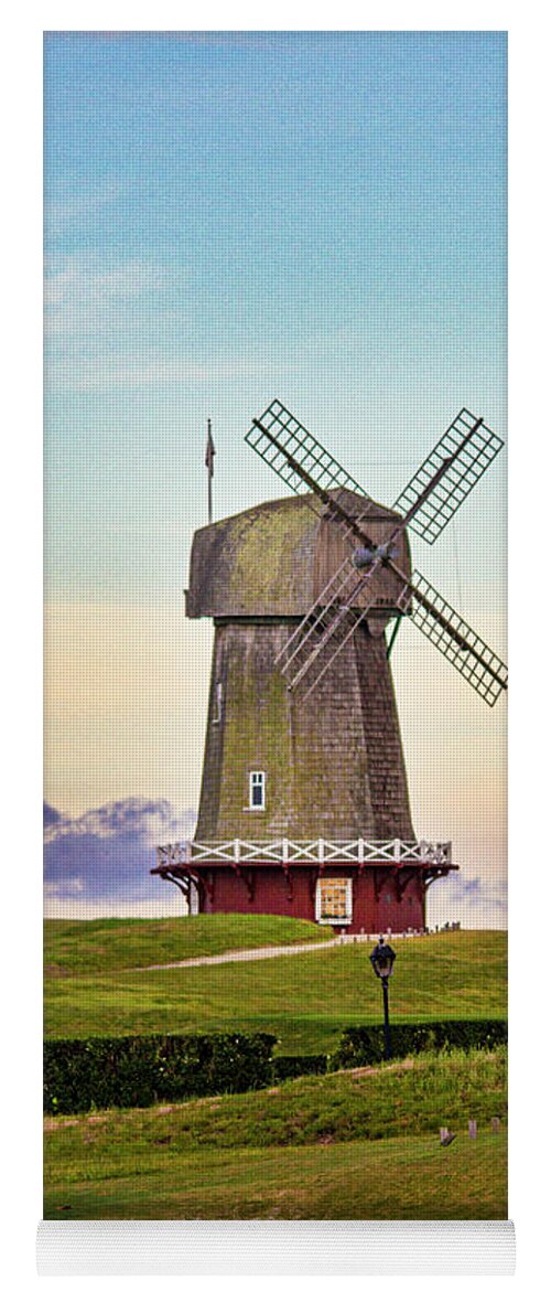 Windmill Yoga Mat featuring the photograph National Golf Links of America Windmill by Robert Seifert
