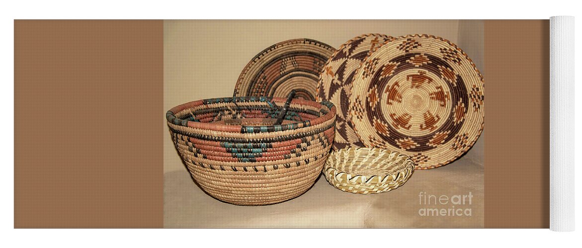 Native American Indian woven baskets make beautiful southwestern decor Yoga  Mat by Georgia Evans - Pixels
