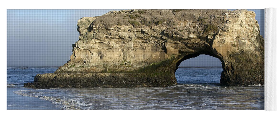 Natural Yoga Mat featuring the photograph Natural Bridges State Park - Santa Cruz - California by Brendan Reals