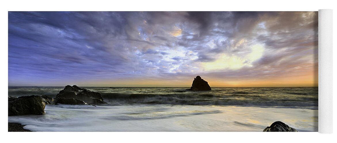 Basia Yoga Mat featuring the photograph Navarro Beach Coast by Don Hoekwater Photography