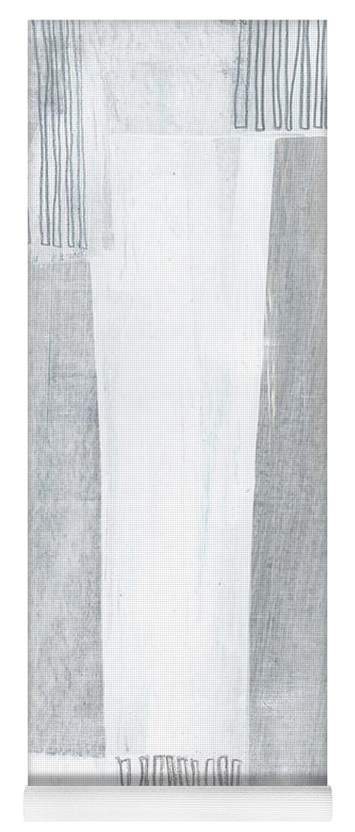 Abstract Yoga Mat featuring the painting Neutral Stripes Light by Janine Aykens
