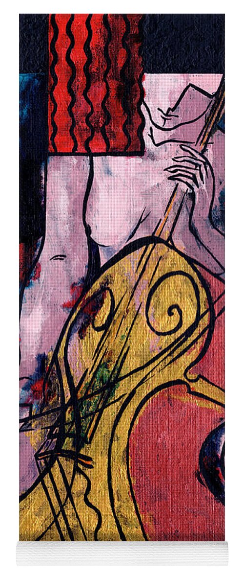 Original Art Yoga Mat featuring the painting Never Alone by Elisabeta Hermann