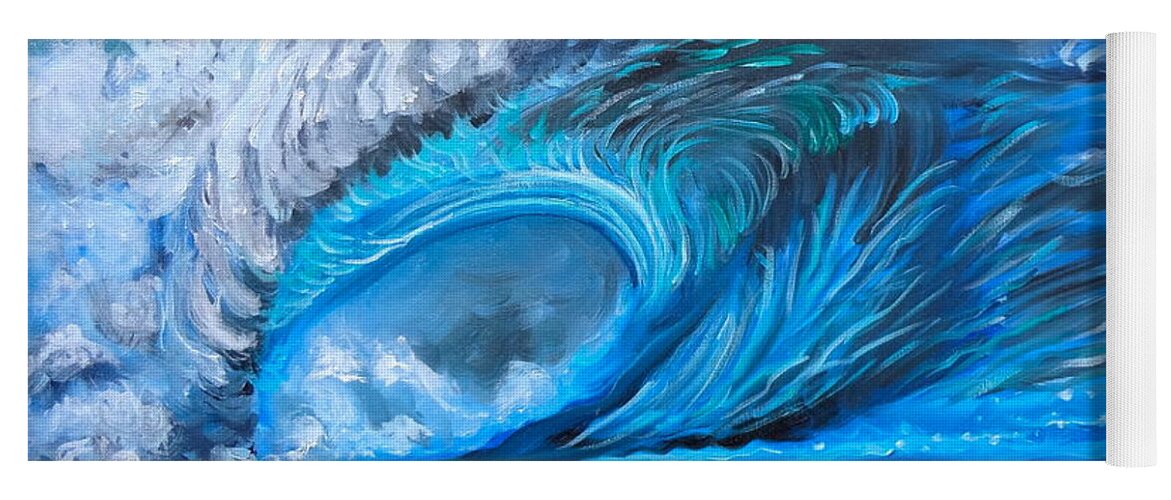 North Shore Wave Yoga Mat featuring the painting New Wave Jenny Lee Discount by Jenny Lee