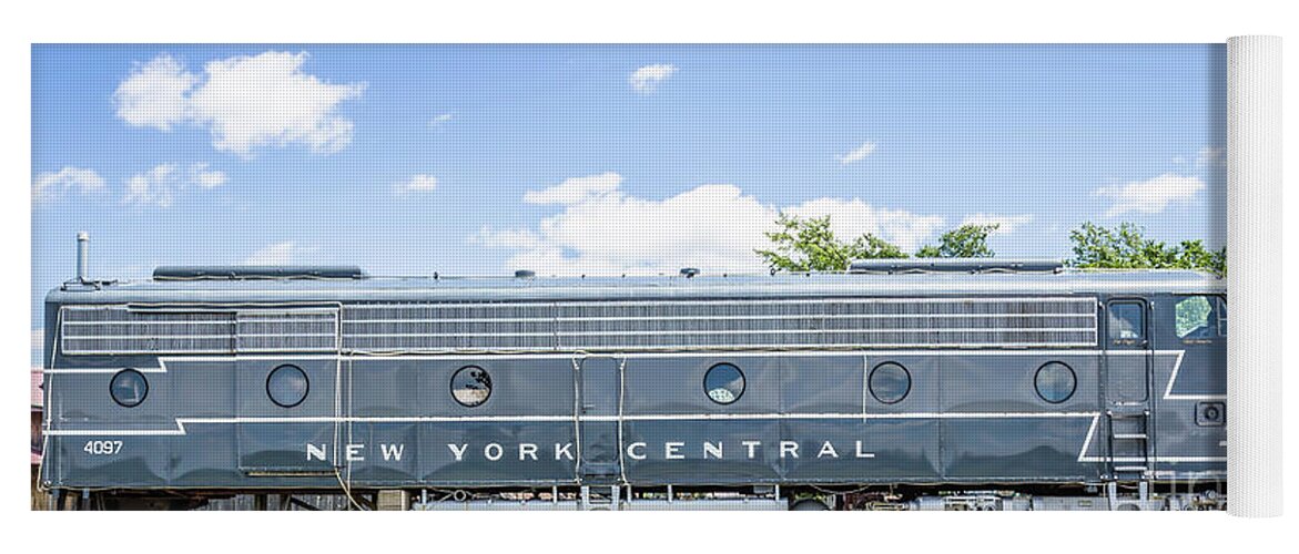 ‎diesel Locomotive Yoga Mat featuring the photograph New York Central System Locomotive Vintage 3 by Edward Fielding
