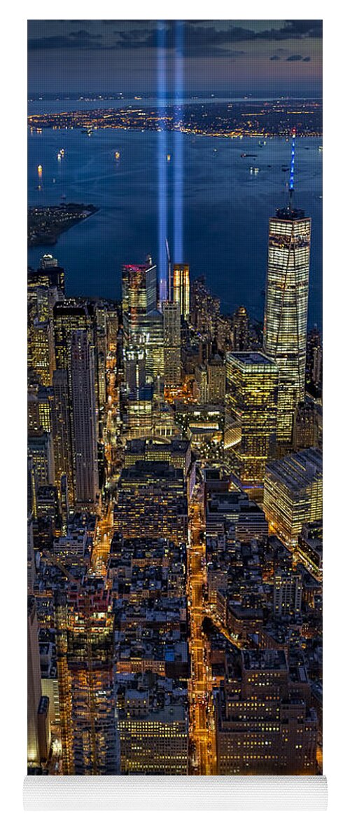 911 Memorial Yoga Mat featuring the photograph New York City Remembers September 11 - by Susan Candelario