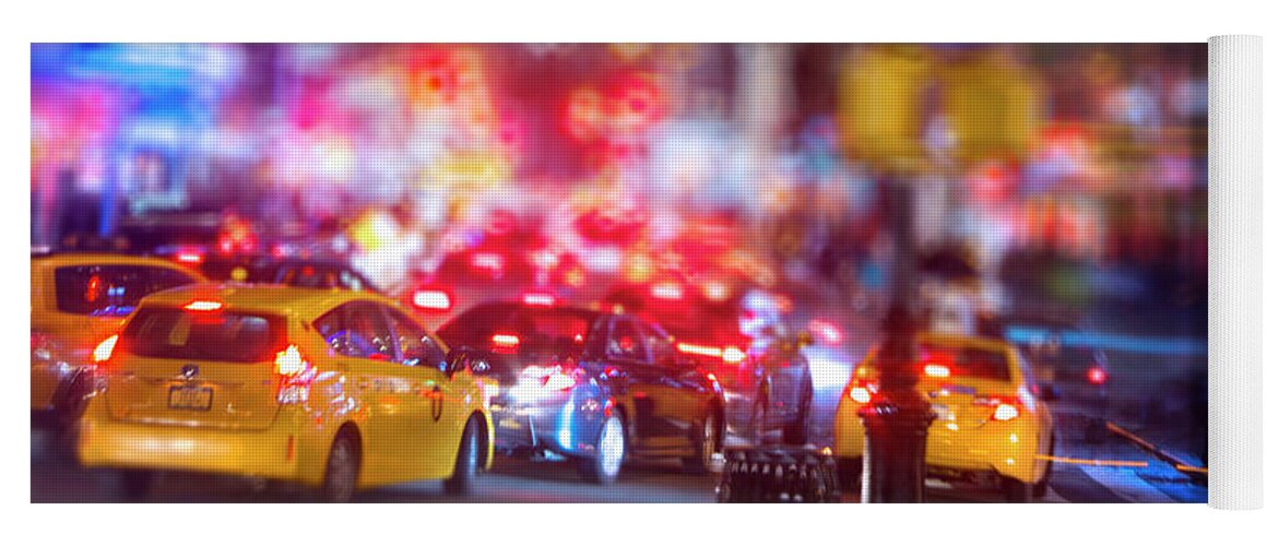 New York City Yoga Mat featuring the photograph New York City Traffic by Mark Andrew Thomas