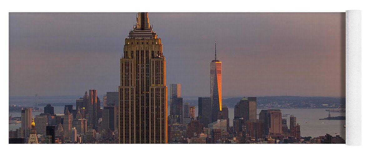 New York City Yoga Mat featuring the photograph New York skyline by Keith Kapple