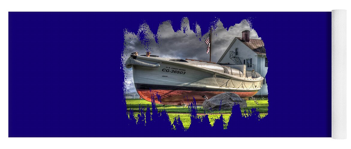 Hdr Yoga Mat featuring the photograph Newport Coast Guard Station by Thom Zehrfeld