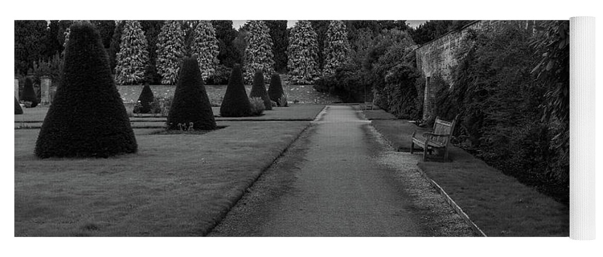 Abbey Yoga Mat featuring the photograph Newstead Abbey Country Garden Gravel Path by Scott Lyons