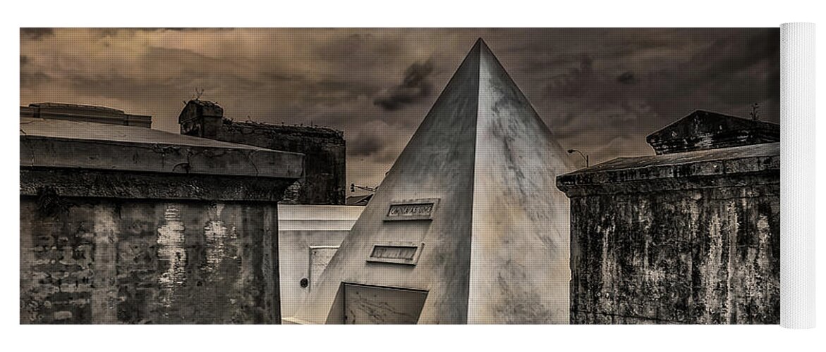 Nicholas Cage's Yoga Mat featuring the photograph Nicholas Cage's Pyramid Tomb - New Orleans by Bill Cannon