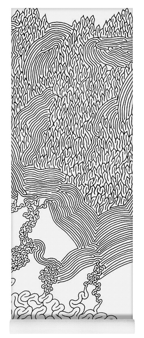 Mazes Yoga Mat featuring the drawing Nightmare by Steven Natanson