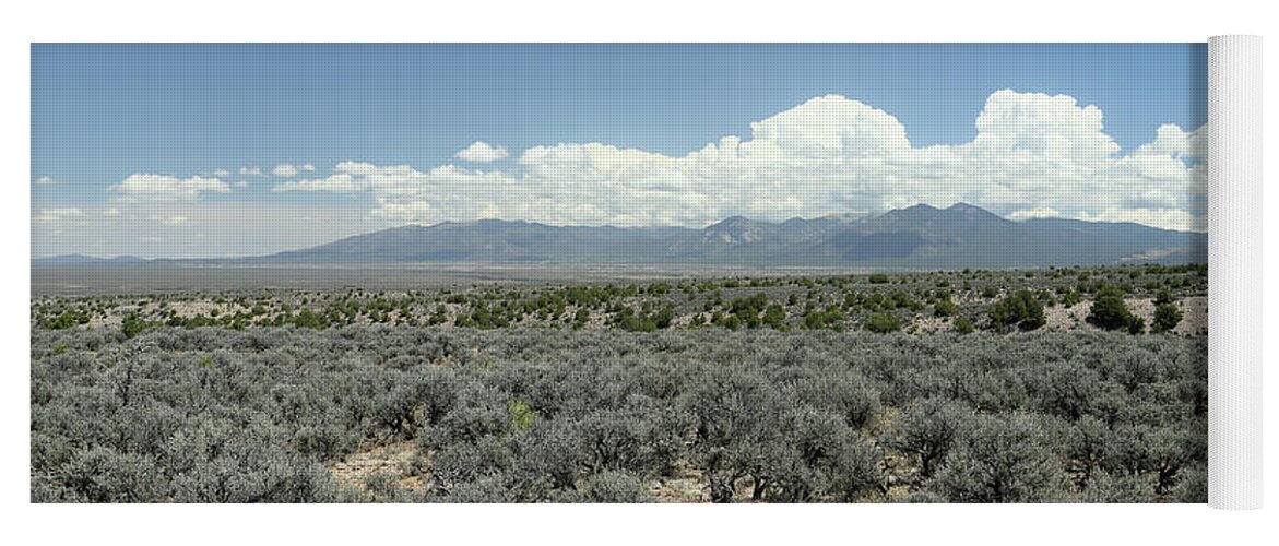 Sage Yoga Mat featuring the photograph New Mexico Landscape 3 by John Wijsman