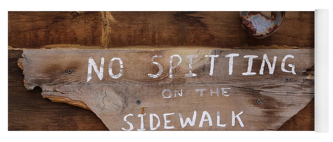 No Spitting Yoga Mat featuring the photograph No Spitting by Lynn Sprowl