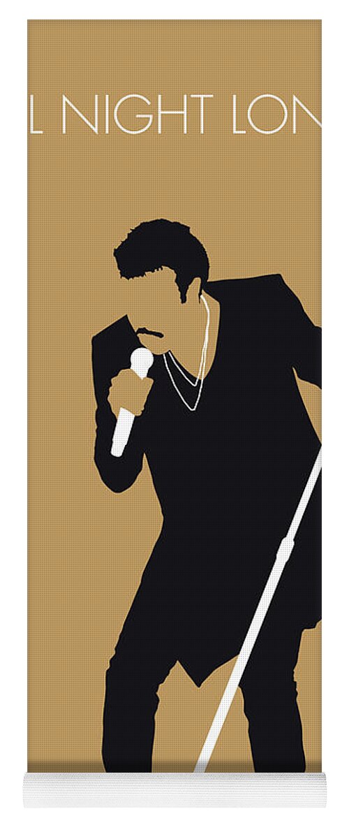 Onel Yoga Mat featuring the digital art No130 MY LIONEL RICHIE Minimal Music poster by Chungkong Art