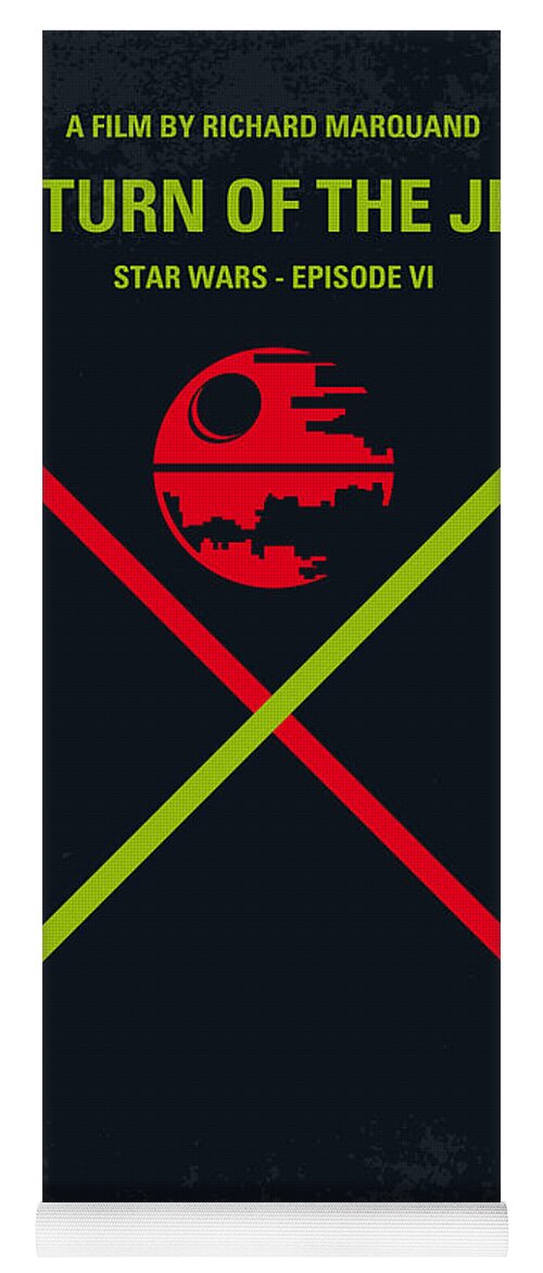 Star Yoga Mat featuring the digital art No156 My STAR WARS Episode VI Return of the Jedi minimal movie poster by Chungkong Art