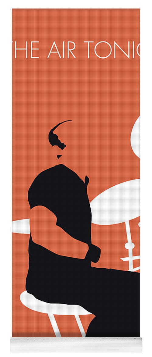 Phil Yoga Mat featuring the digital art No163 MY Phil Collins Minimal Music poster by Chungkong Art