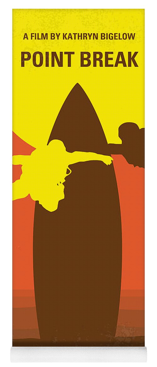 Point Yoga Mat featuring the digital art No455 My Point Break minimal movie poster by Chungkong Art