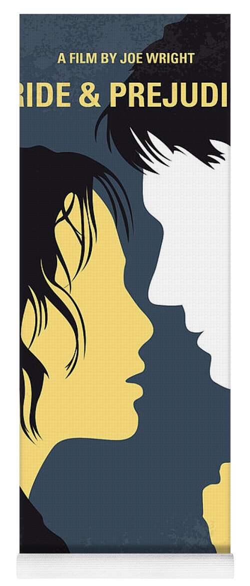 Pride And Prejudice Yoga Mat featuring the digital art No584 My Pride and Prejudice minimal movie poster by Chungkong Art