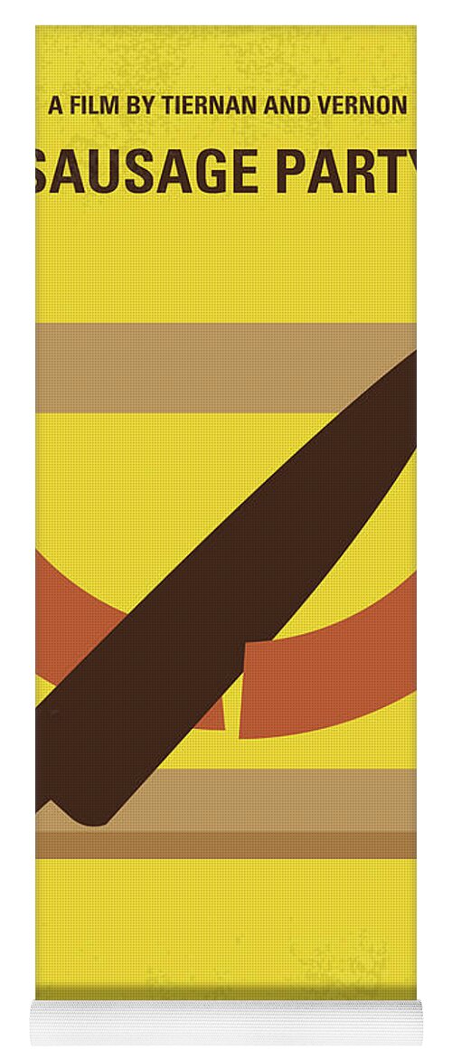 Sausage Party Yoga Mat featuring the digital art No704 My Sausage Party minimal movie poster by Chungkong Art