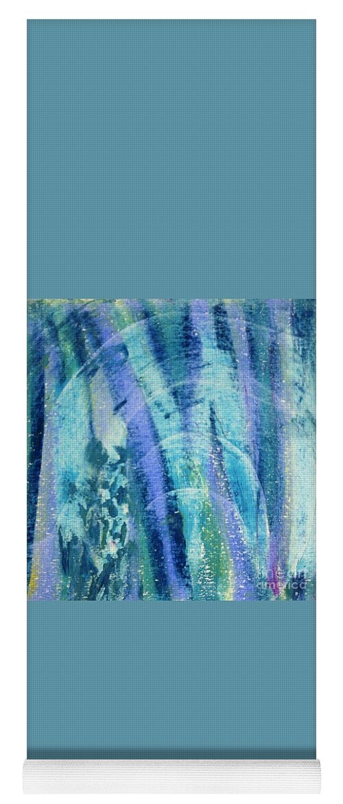 Northern Lights Yoga Mat featuring the painting Northern Lights by Deb Stroh-Larson