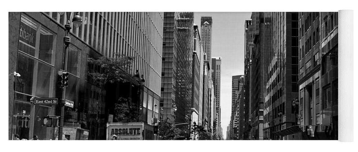 Nyc Yoga Mat featuring the photograph NYC 42nd Street Crosswalk by Matt Quest