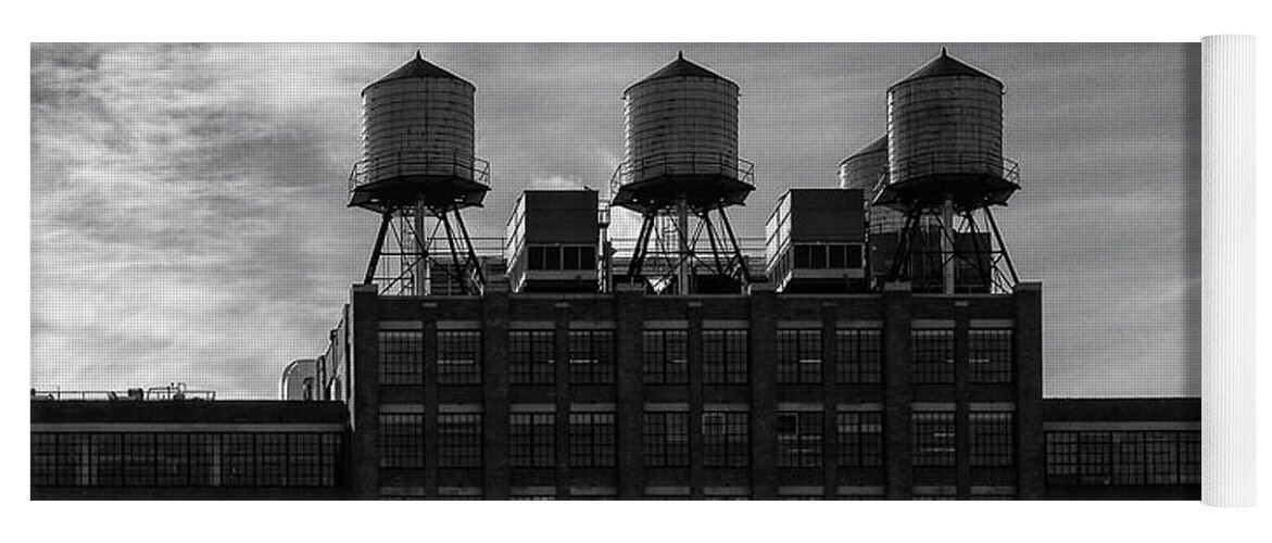 New York Yoga Mat featuring the photograph New York Water Towers by Michael Hope