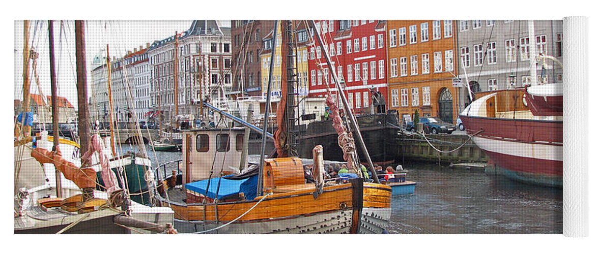 Nyhavn Yoga Mat featuring the photograph Nyhaven by Csilla Florida