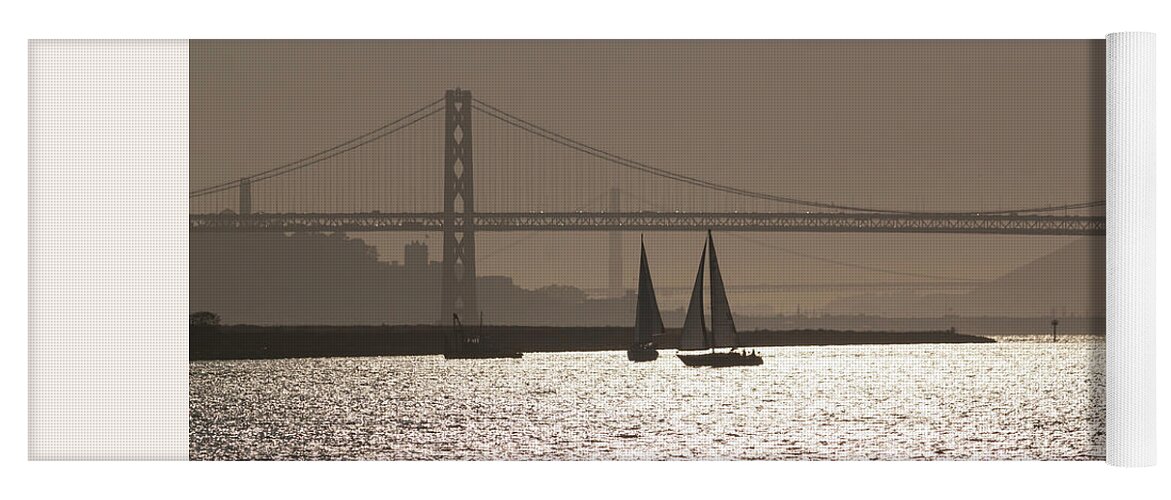 Photograph Yoga Mat featuring the photograph Oakland Bay Bridge III by Suzanne Gaff