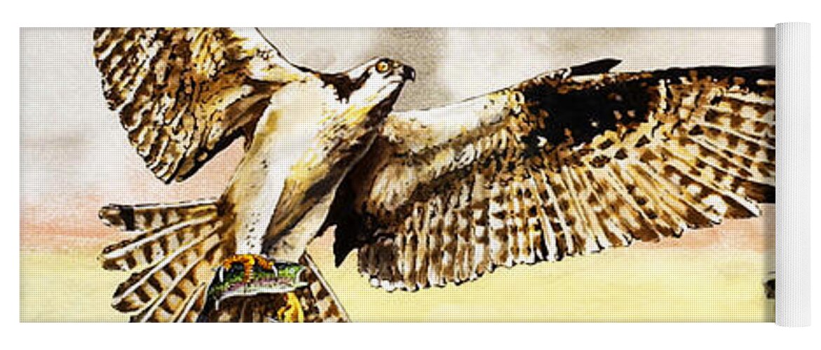 Osprey Yoga Mat featuring the painting Occupations of the Ospery by Thomas Hamm