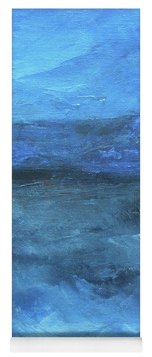 Abstract Yoga Mat featuring the painting Ocean Blues 2 by Jane See
