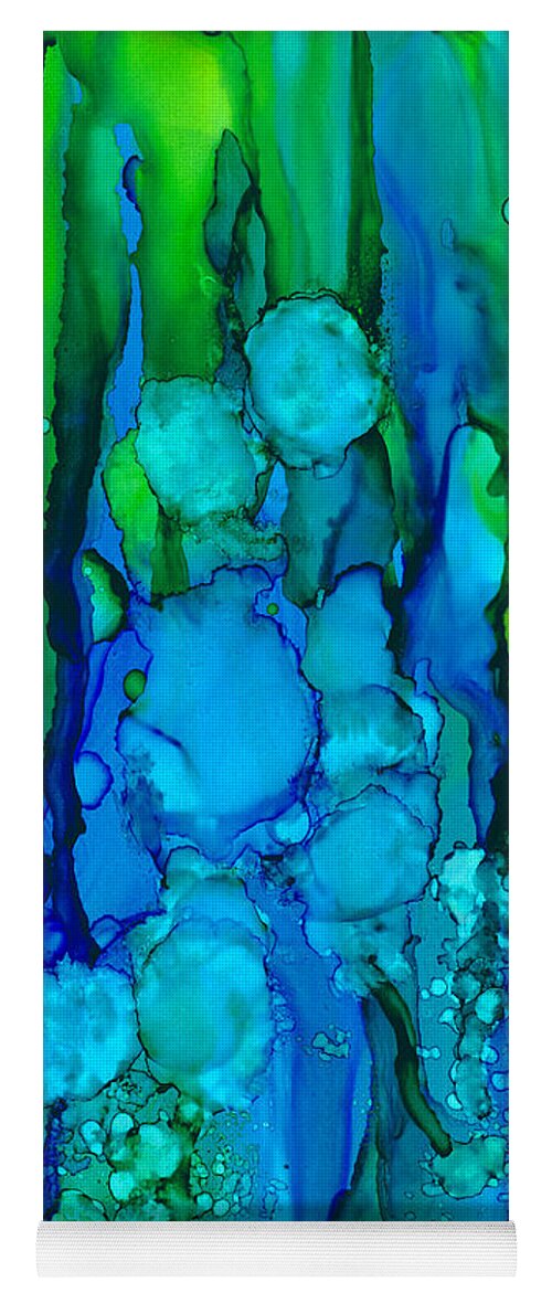 Alcohol Ink Yoga Mat featuring the painting Ocean Depths by Nikki Marie Smith