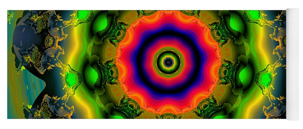Abstract Yoga Mat featuring the digital art Ocf 479 by Claude McCoy