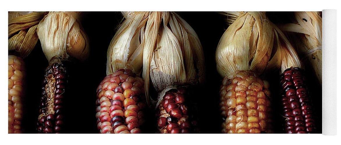 Indian Corn Yoga Mat featuring the photograph October Corn by Michael Eingle