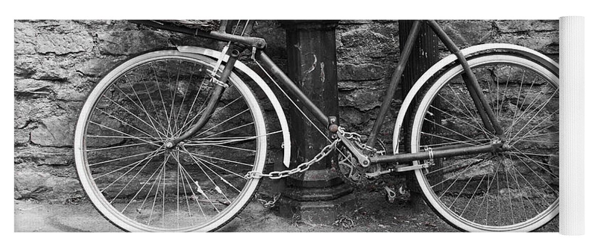 Bicycle Yoga Mat featuring the photograph Old Bicycle by Helen Jackson