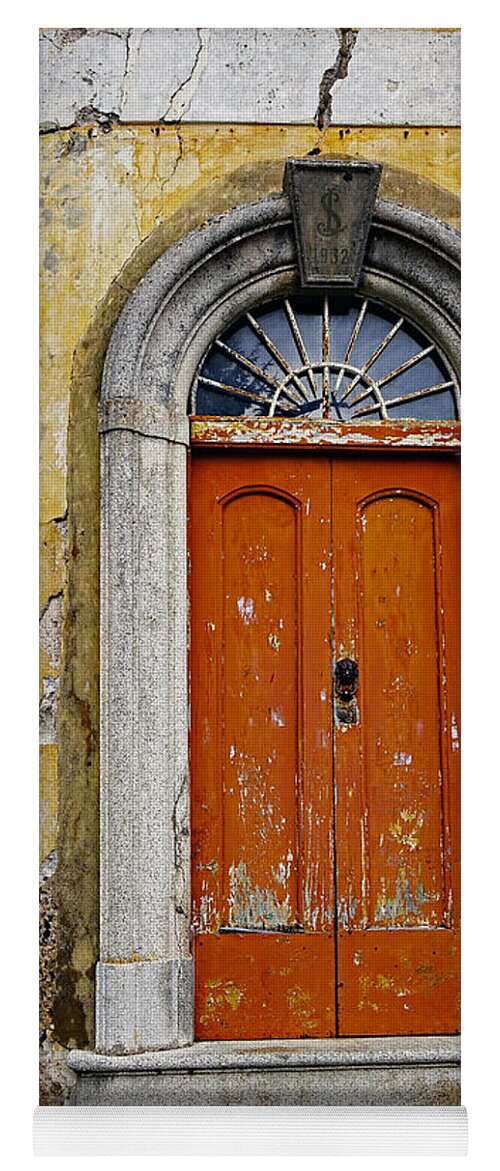 Ravello Yoga Mat featuring the photograph Old Door And Sign In Ravello Italy by Rick Rosenshein