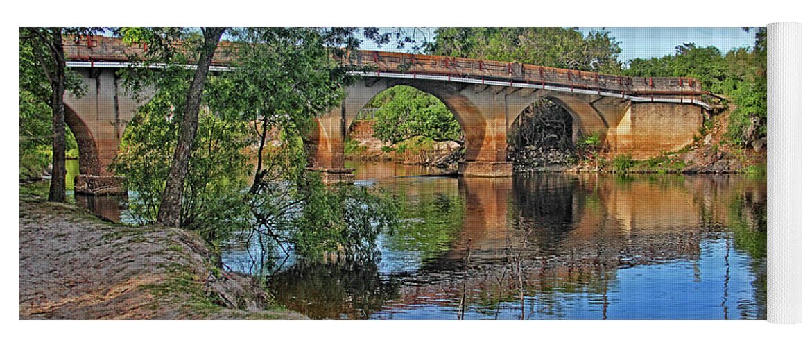 Old Peace River Bridge Yoga Mat featuring the photograph Old Peace River Bridge 2 by HH Photography of Florida