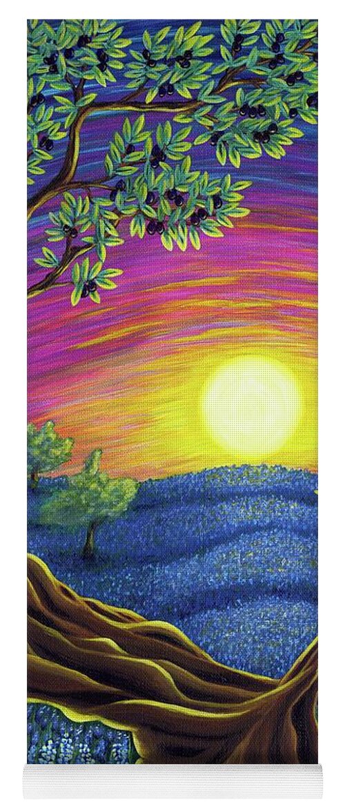 Rebecca Yoga Mat featuring the painting Sunsets Gift by Rebecca Parker
